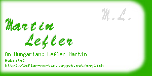 martin lefler business card